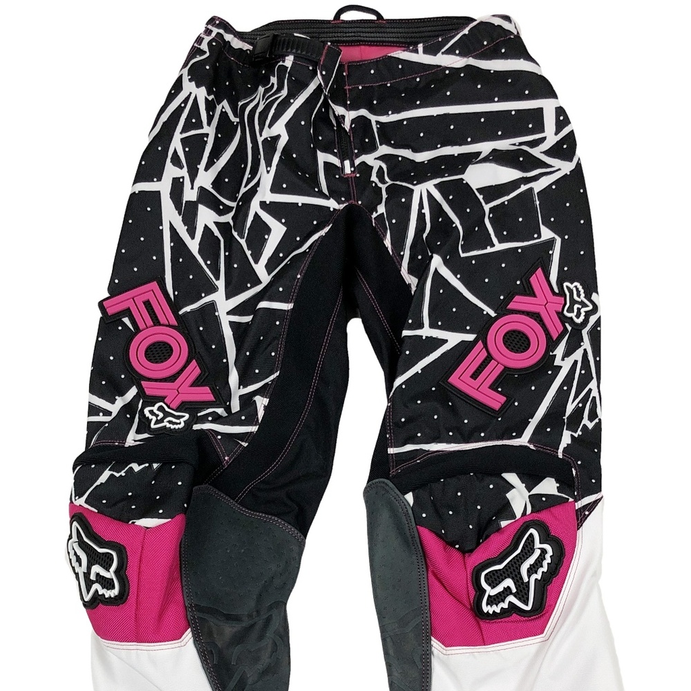 Fox Racing 180 Size 5/6 Black White Pink Dirt Bike